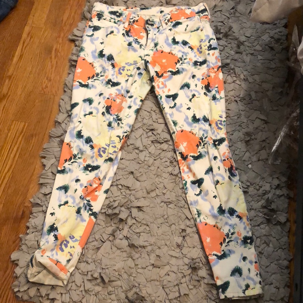 Floral jeans